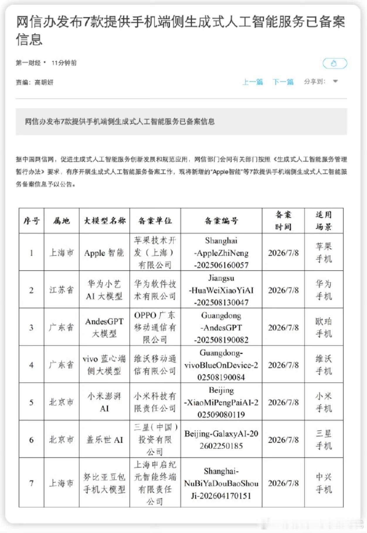 苹果AI国行版已过审重磅消息！Apple智能完成网信办生成式AI备案24年WWD