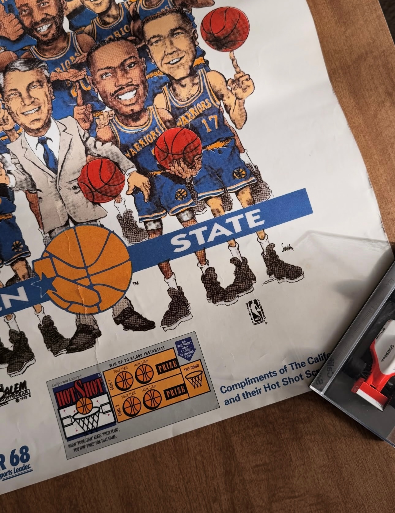 篮天下 1992/93赛季，金州勇士队漫画海报！Images via salem