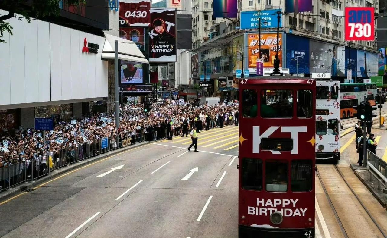 香港顶流姜涛25岁生日，粉丝挤满了铜锣湾。之前有人说他粉丝都是中老年人，不过这次