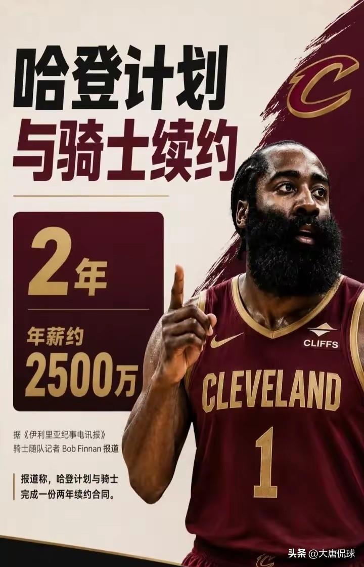 看懂哈登的选择！自降薪资盼与老詹并肩，这是老将最后的冠军孤注三掷！

1. 薪资
