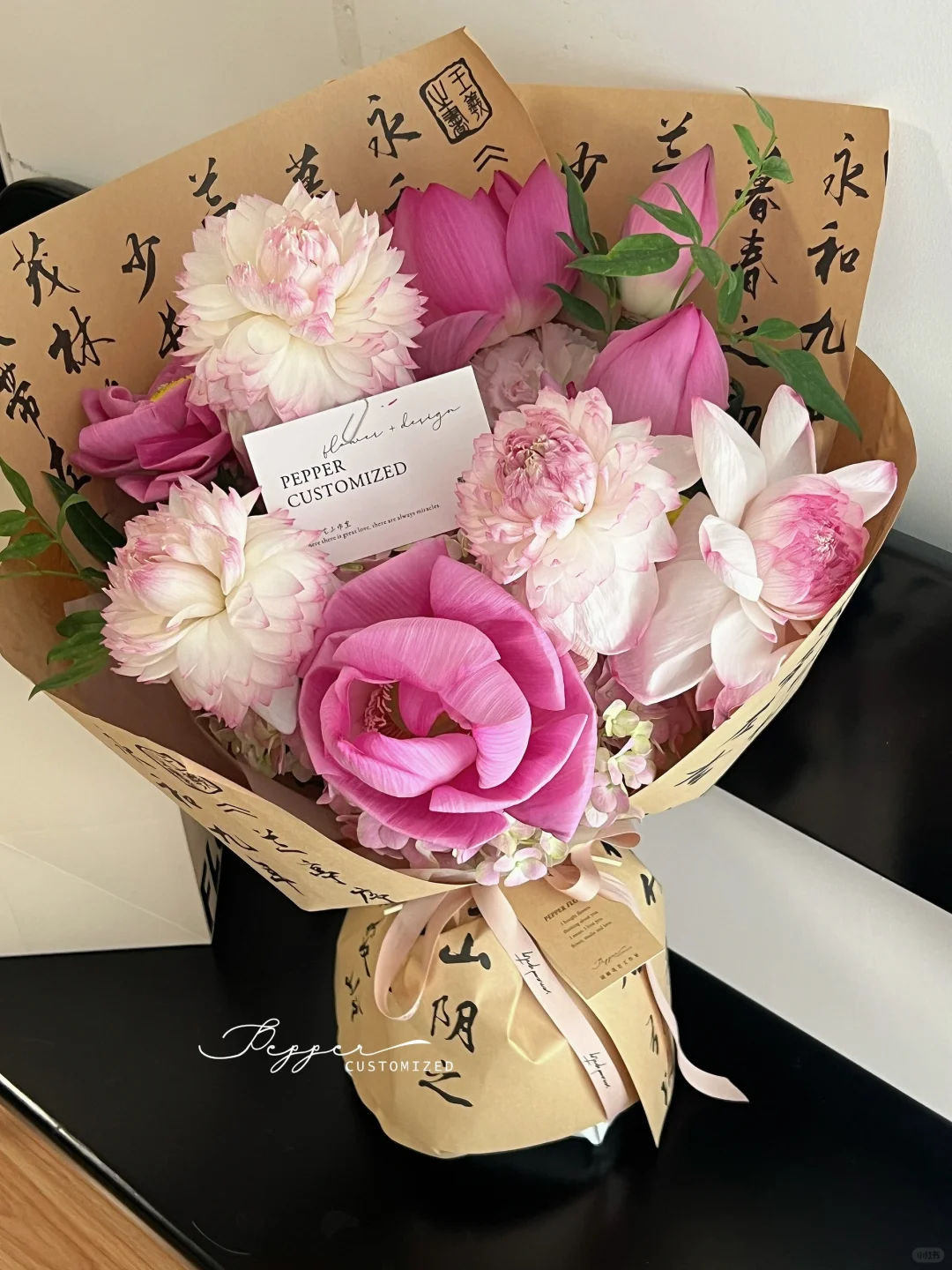 新中式花束 重瓣荷花 美到爆！礼物｜南京花店