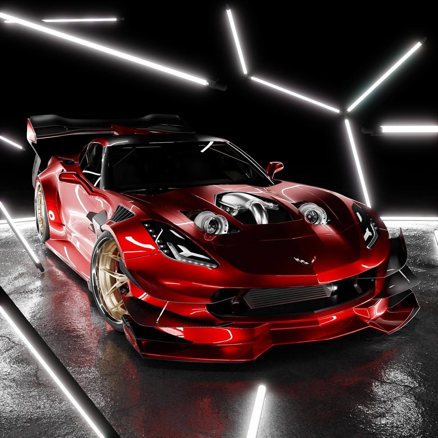 暴力五菱神车 Twin-Turbo Widebody C7 Corvette 