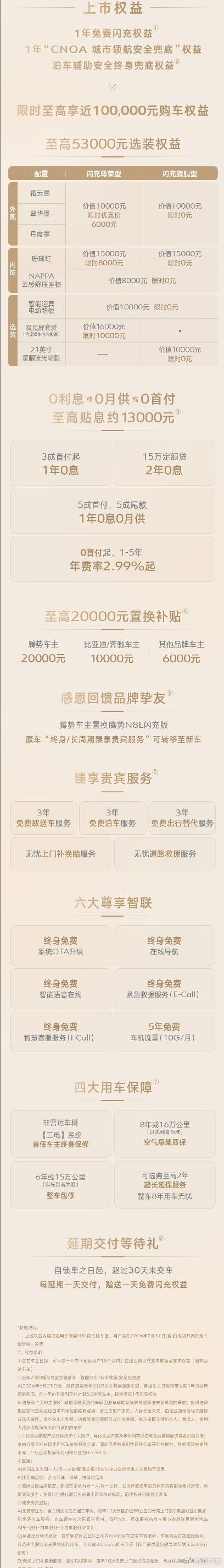腾势n8l闪充版售31.98万起 配置还是非常给力的，车绝对是非常好的车，科技拉