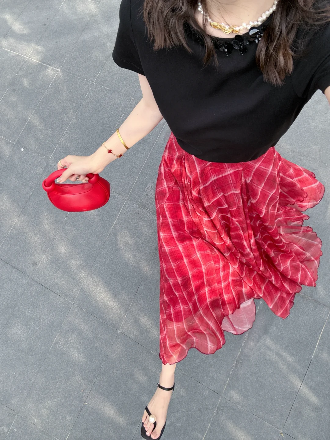 初夏超明媚的一套！真的会反复爱上格子裙呐！