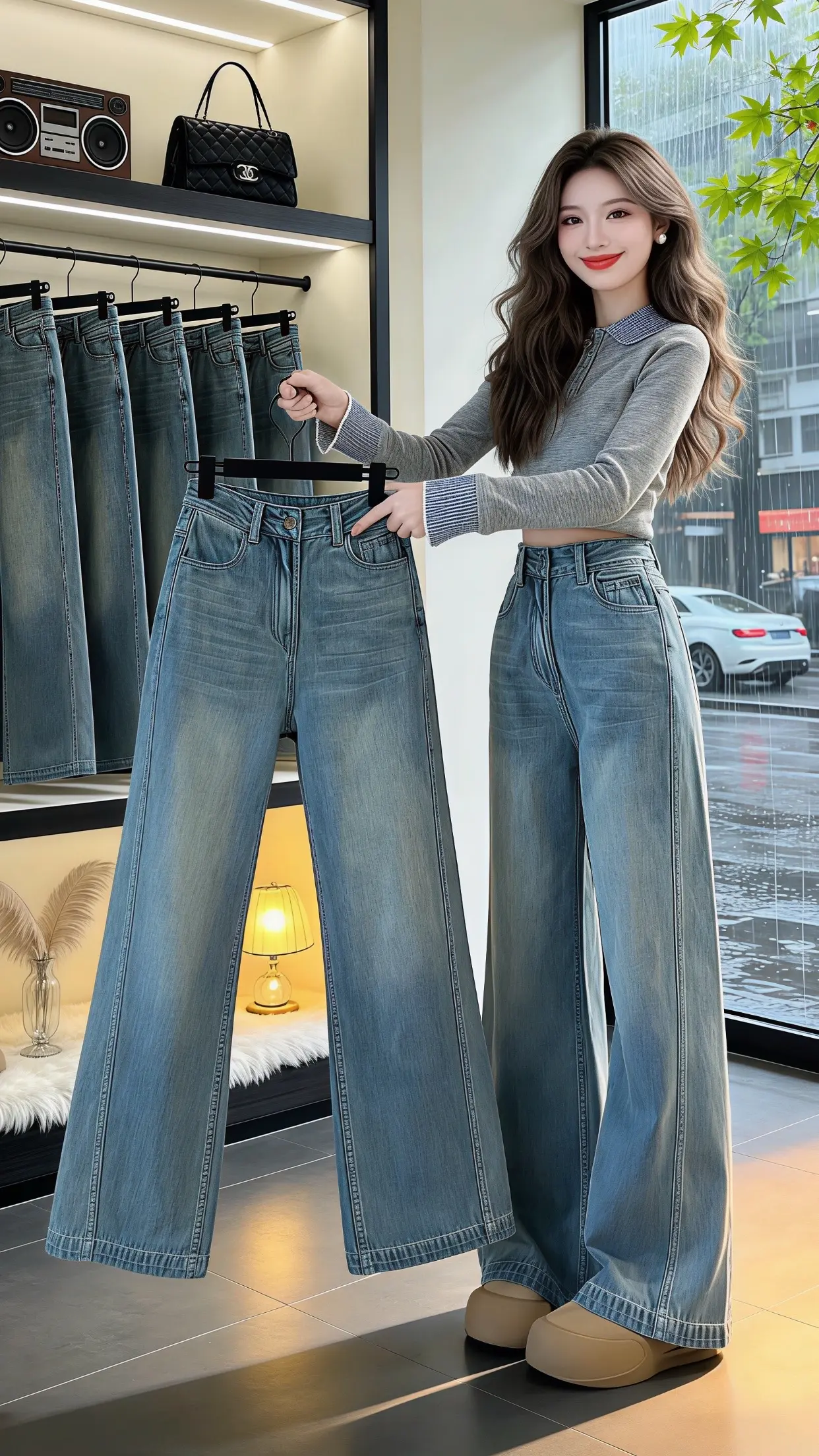 显瘦显高显腿长裤子 怎么将牛仔裤穿出高级感 梨型身材必入牛仔裤 穿出自...