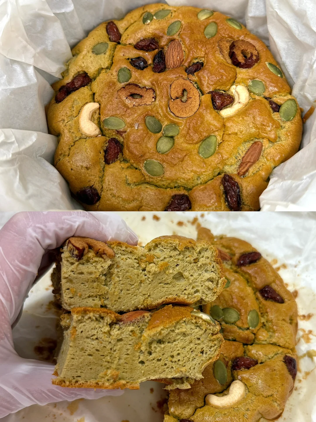 抹茶酸奶蛋糕( ^_^)/~~~好香好香嗷嗷好吃