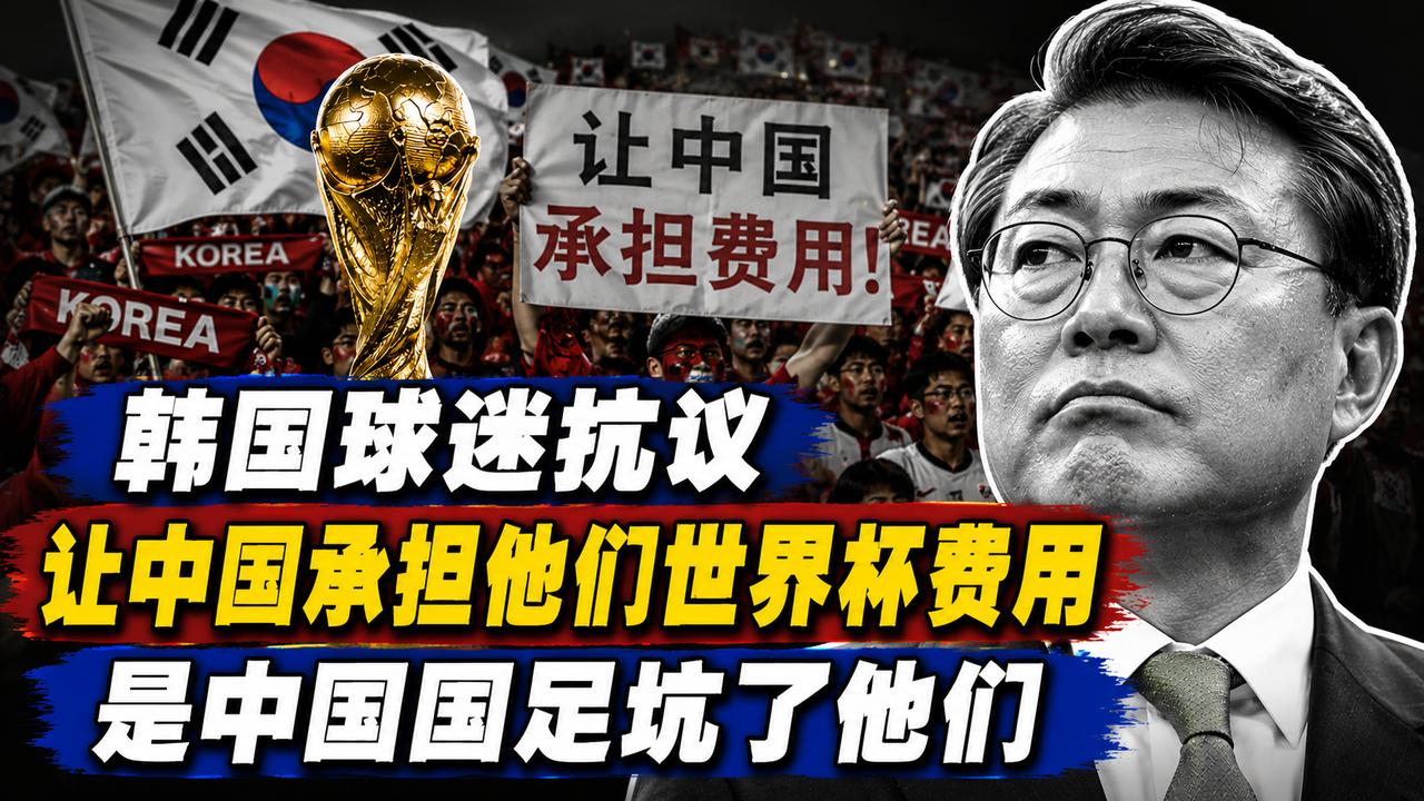 韩国球迷抗议，让中国承担他们世界杯费用，是中国国足坑了他们
一场跨越太平洋的甩锅