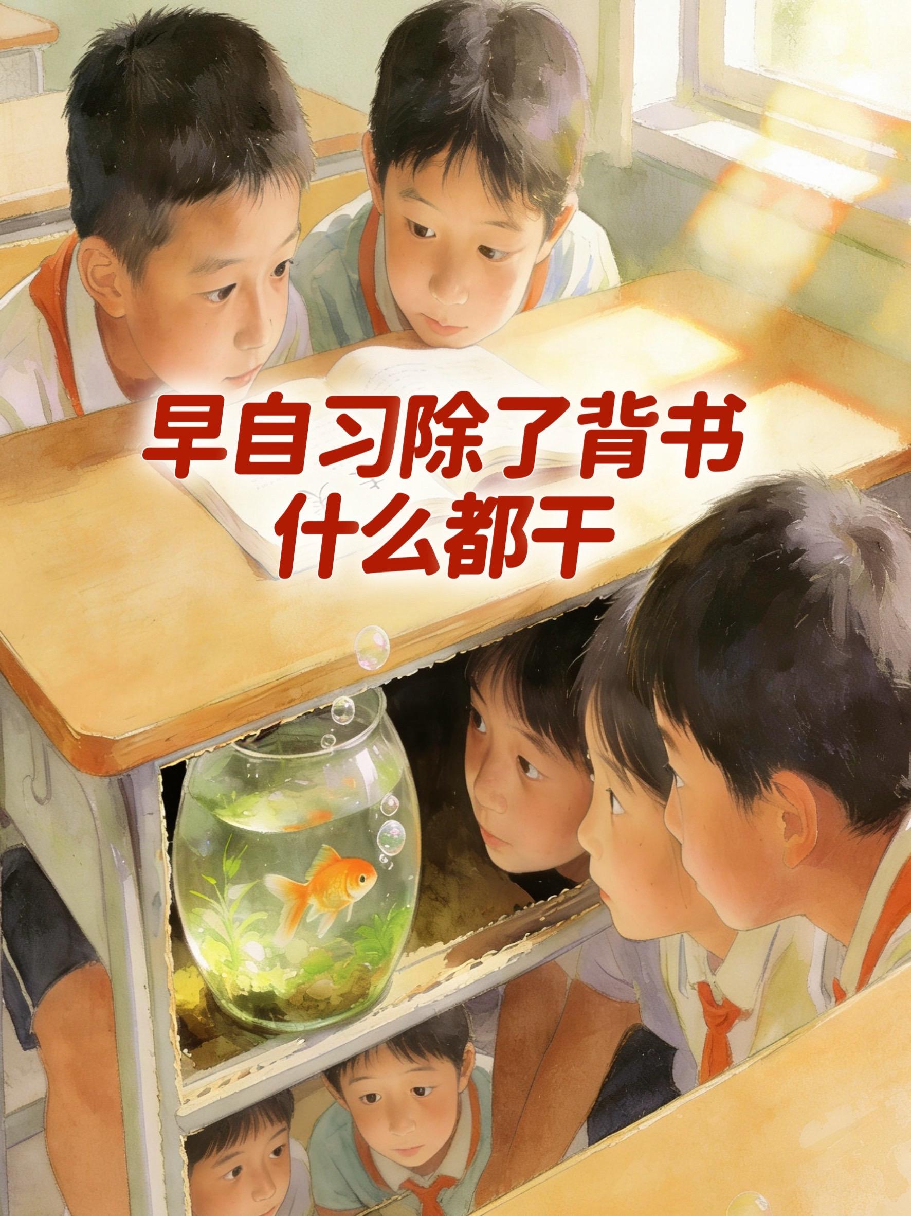 早自习除了背书什么都干。小学满分作文。       自习除了背书什么都...