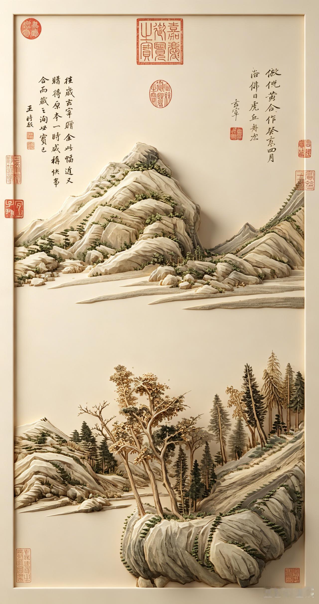 董其昌《仿倪黄合作图》鉴赏