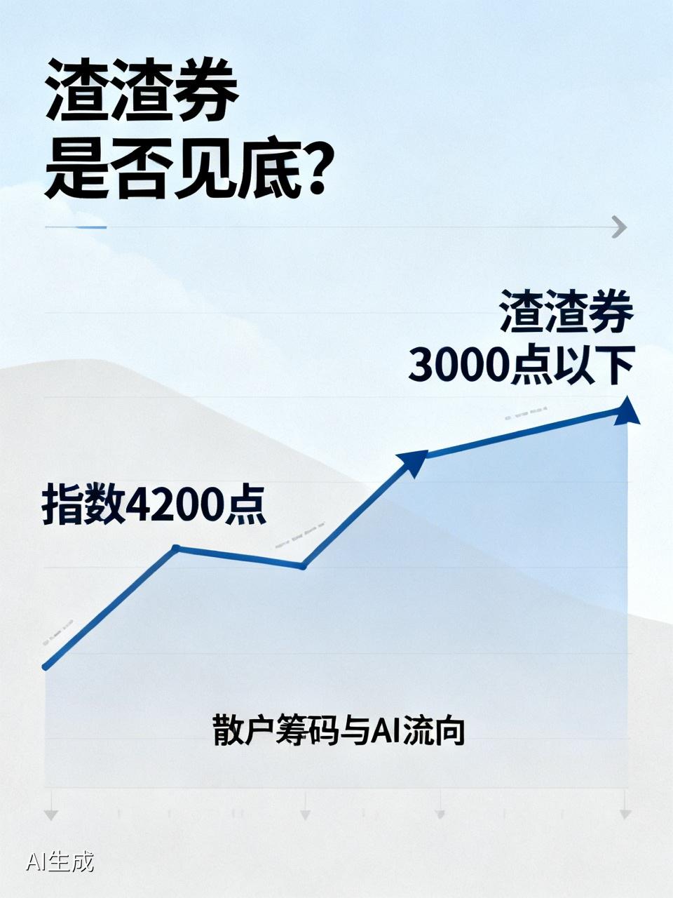 渣渣券是不是要见历史大底了？
指数4200点，
渣渣券依然在3000点以下。
为