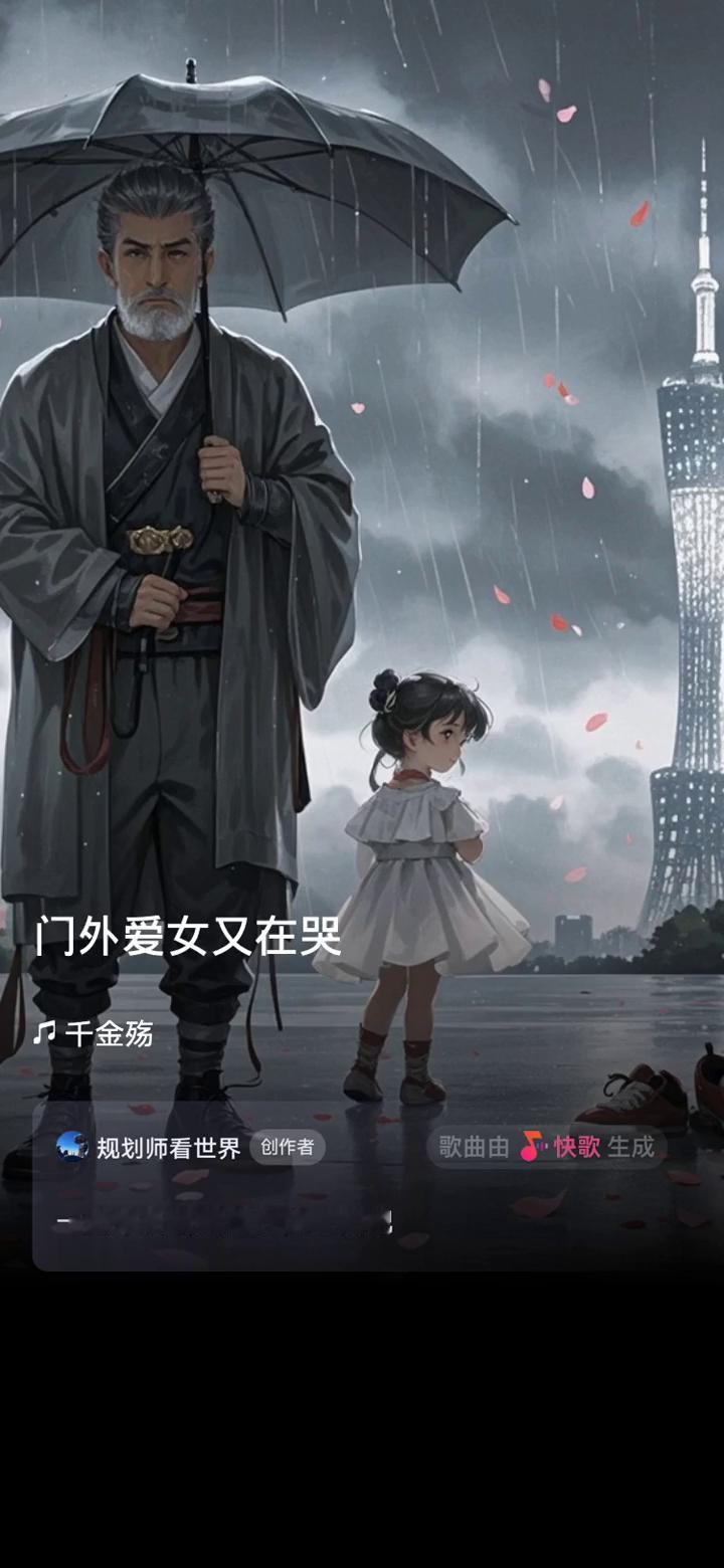 快歌生成。
规划师看世界创作者。
一起来听听我创作的歌曲。
门外寒风还在鸣呼，白