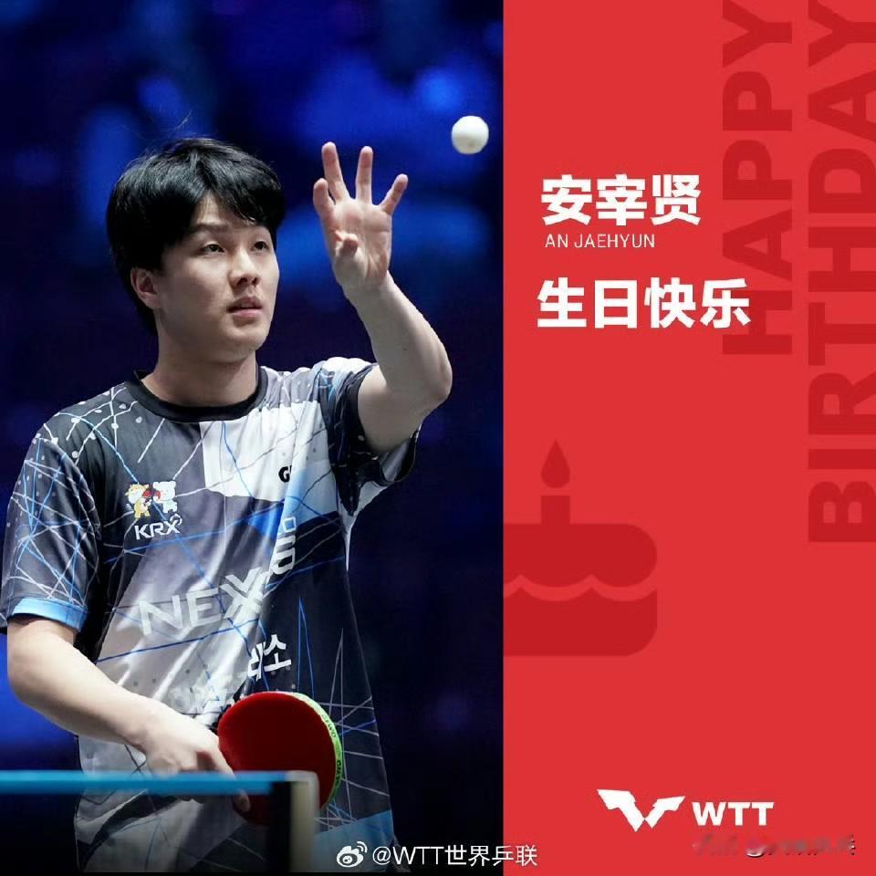 WTT：㊗️安宰贤生日快乐🎂 ​​​
2025.12.25