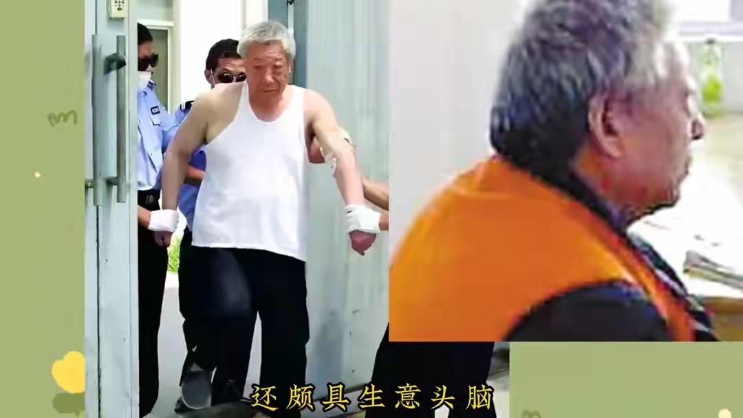 2009年8月13日，河南镇平。66岁的吴天喜脚戴沉重铁链，被法警押出囚室，即将