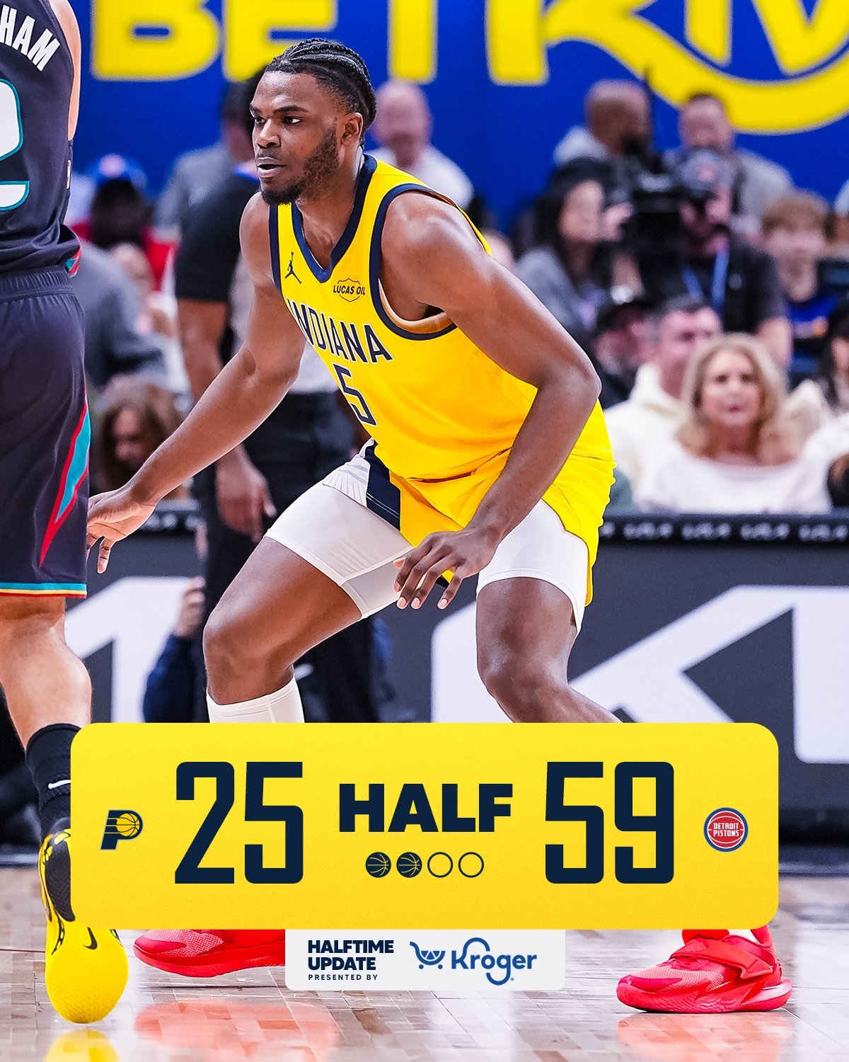 步行者今天上半场的25分，是近10年NBA上半场最低分，上一个更低分是2016年