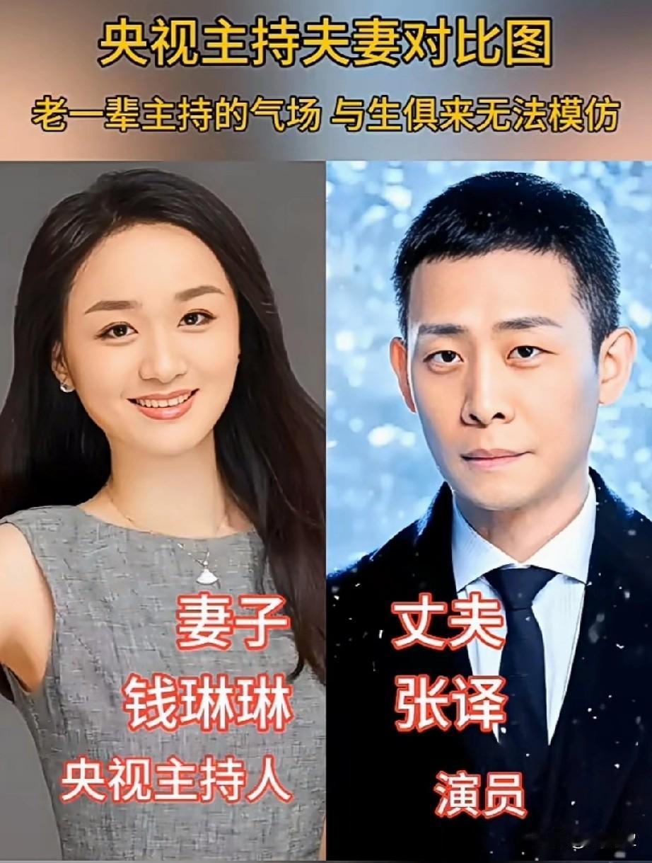 央视主持人夫妻对比

每一位主持的气场与生俱来无法模仿，时光会流逝，经典永远长存
