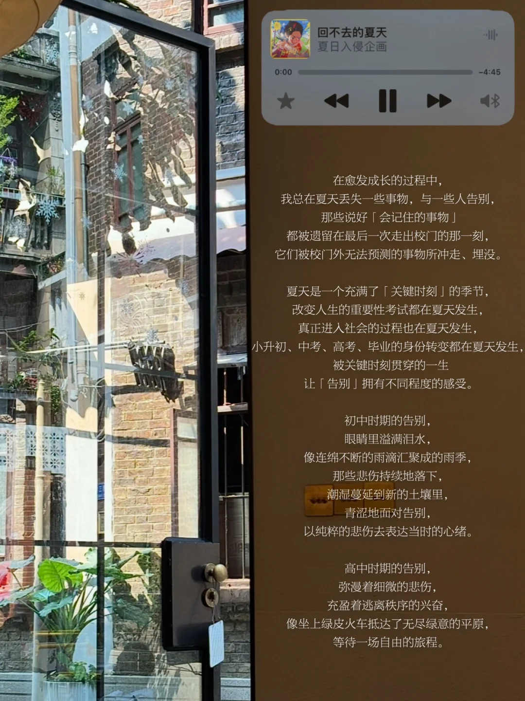 人们都拥有一个回不去的夏天。