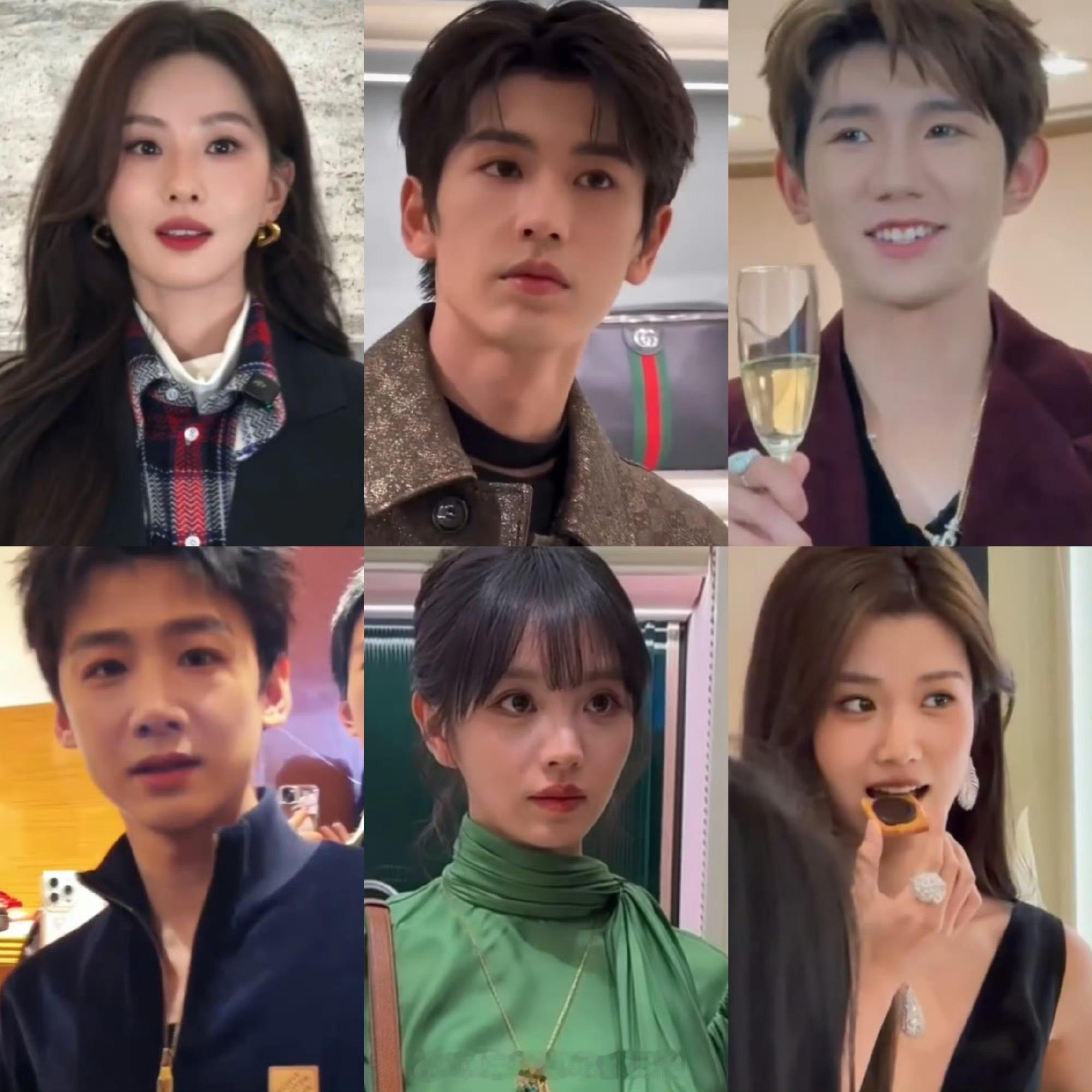 今天在上海出席活动的明星生图：刘诗诗、张凌赫、王源、白敬亭、田曦薇、卢昱晓，有一