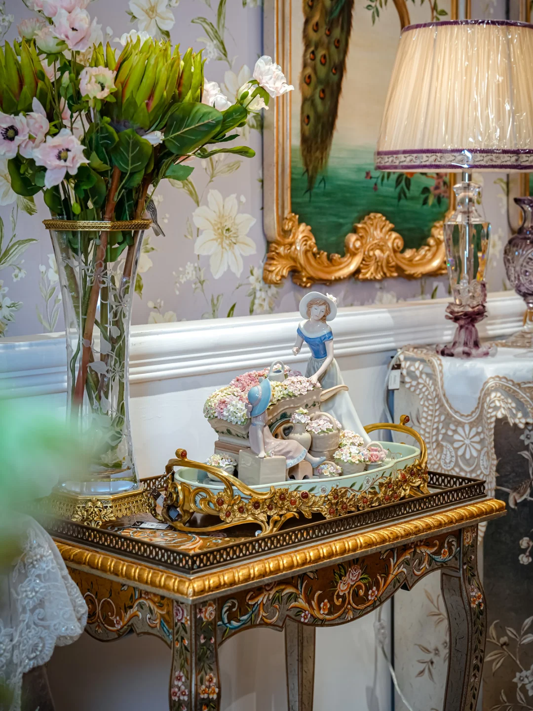 陶瓷玫瑰母女摆件｜复古氛围感拉满🌹