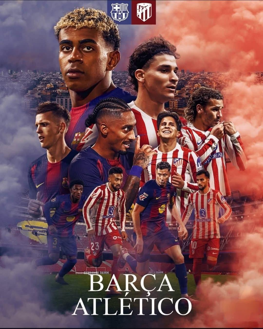 【比赛预告】西甲联赛第19轮12月3号凌晨4点巴塞罗那VS马德里竞技诺坎普球场直