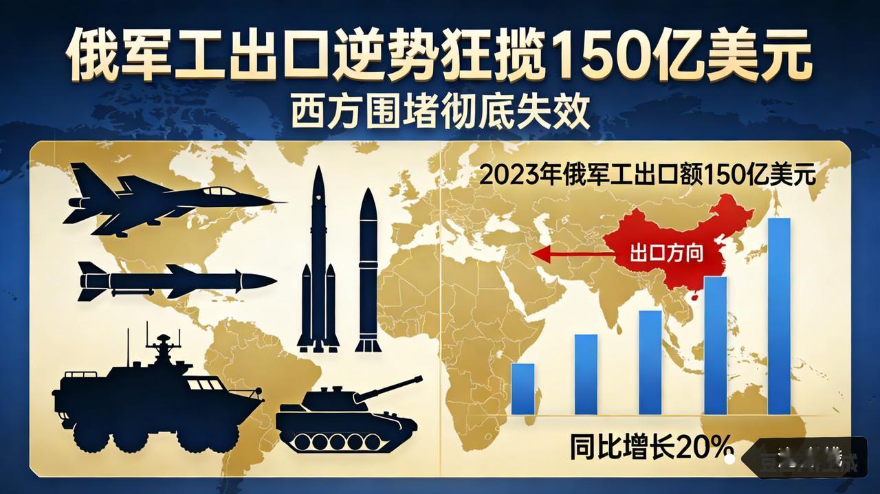 硬核！俄军工出口逆势狂揽150亿美元，西方围堵彻底失效
 
俄武器经实战验证兼具