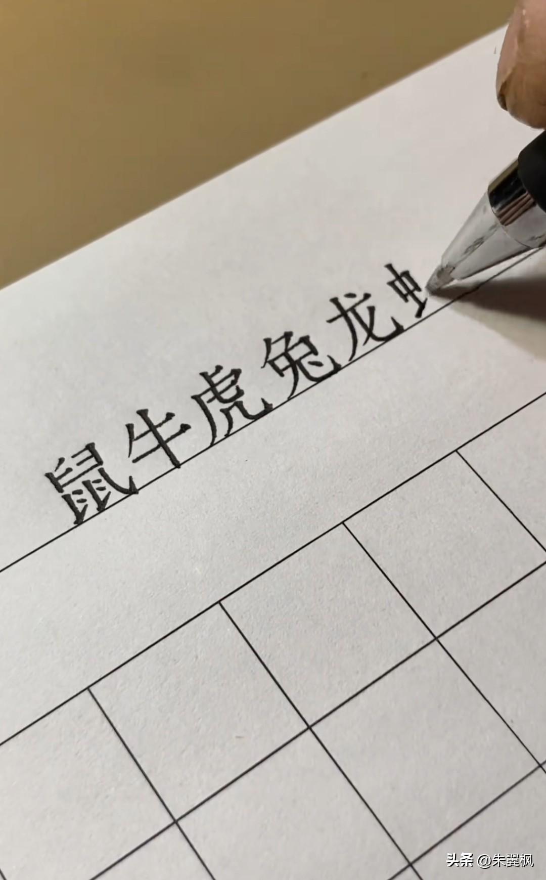 真有这么牛的人，普通一支签字笔，却能写出如印刷体般的字，而且书写流畅，速度也非常