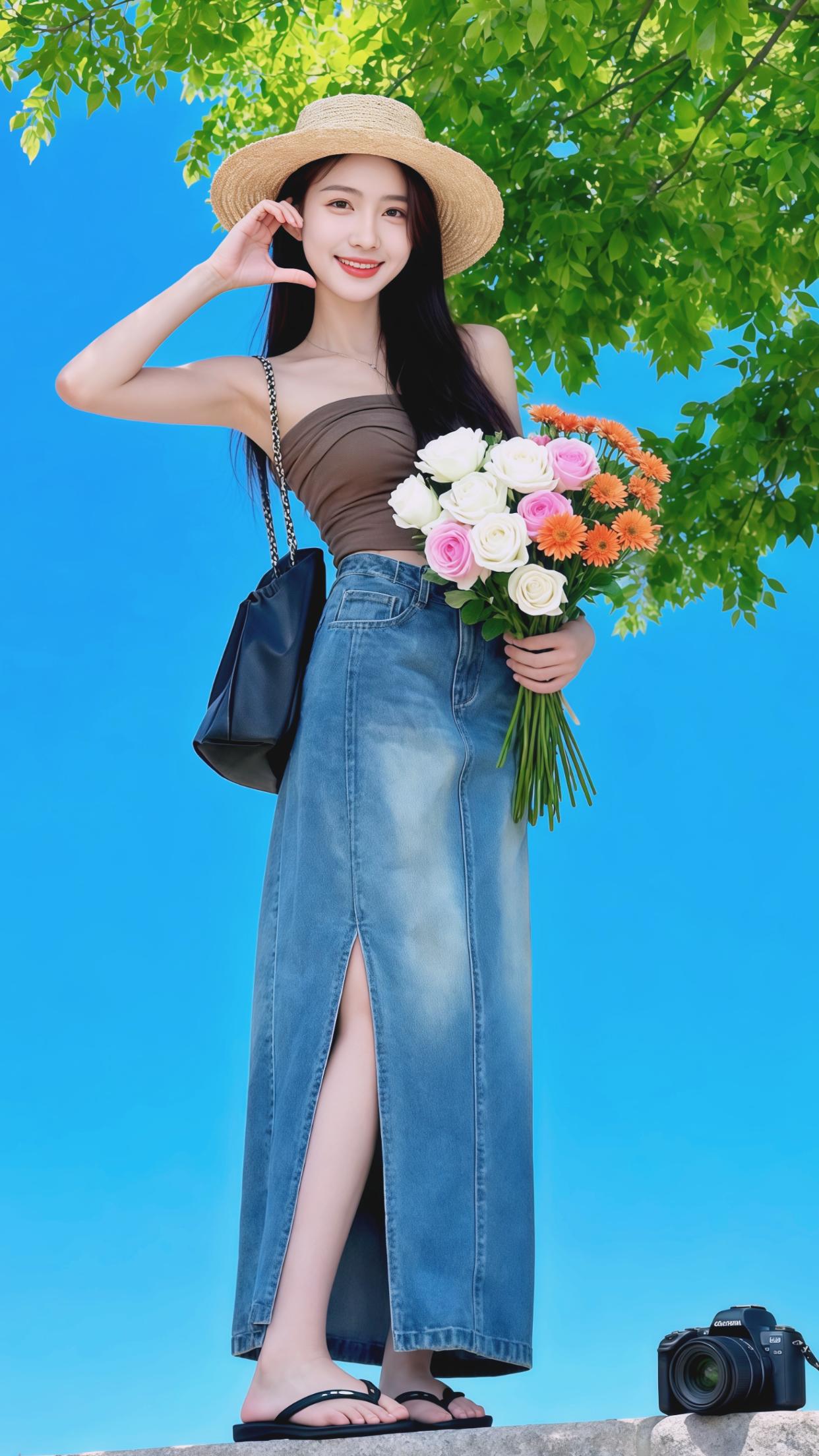 随意穿搭 包臀 显瘦穿搭 牛仔裙 穿搭