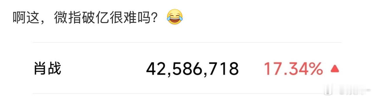 破亿一点都不难，那是因为他是肖战😭 