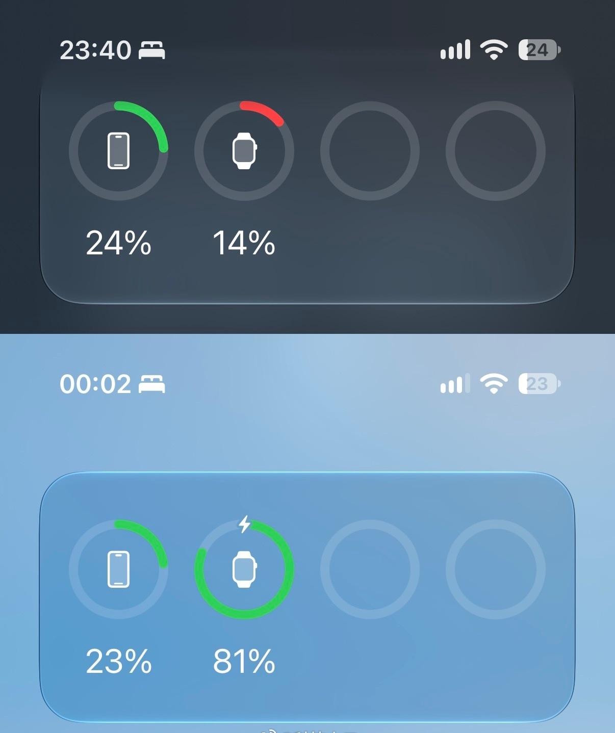 Apple Watch S12港版快充，风扇吹着，14%→81%，花了22分钟。