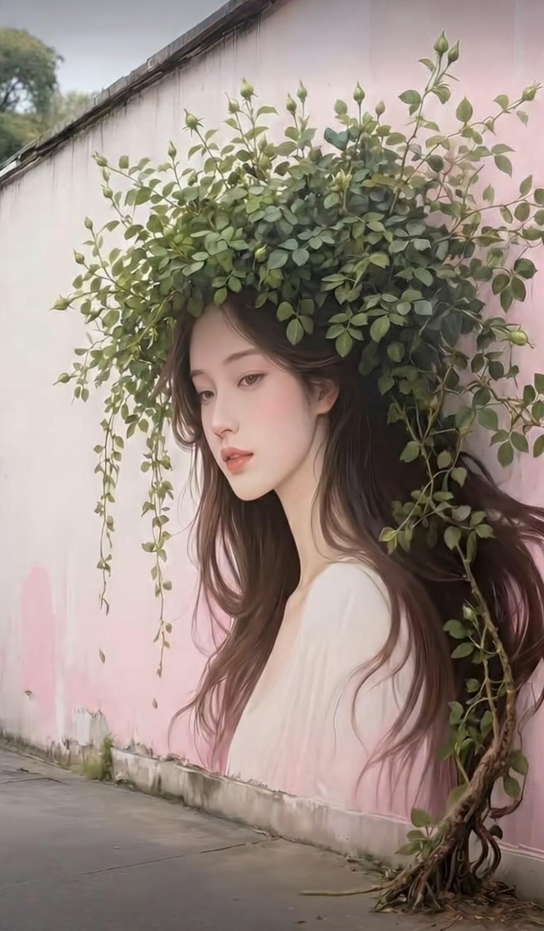 分享优美风光图最美墙壁画，巧妙的利用了这棵小树，绝了！