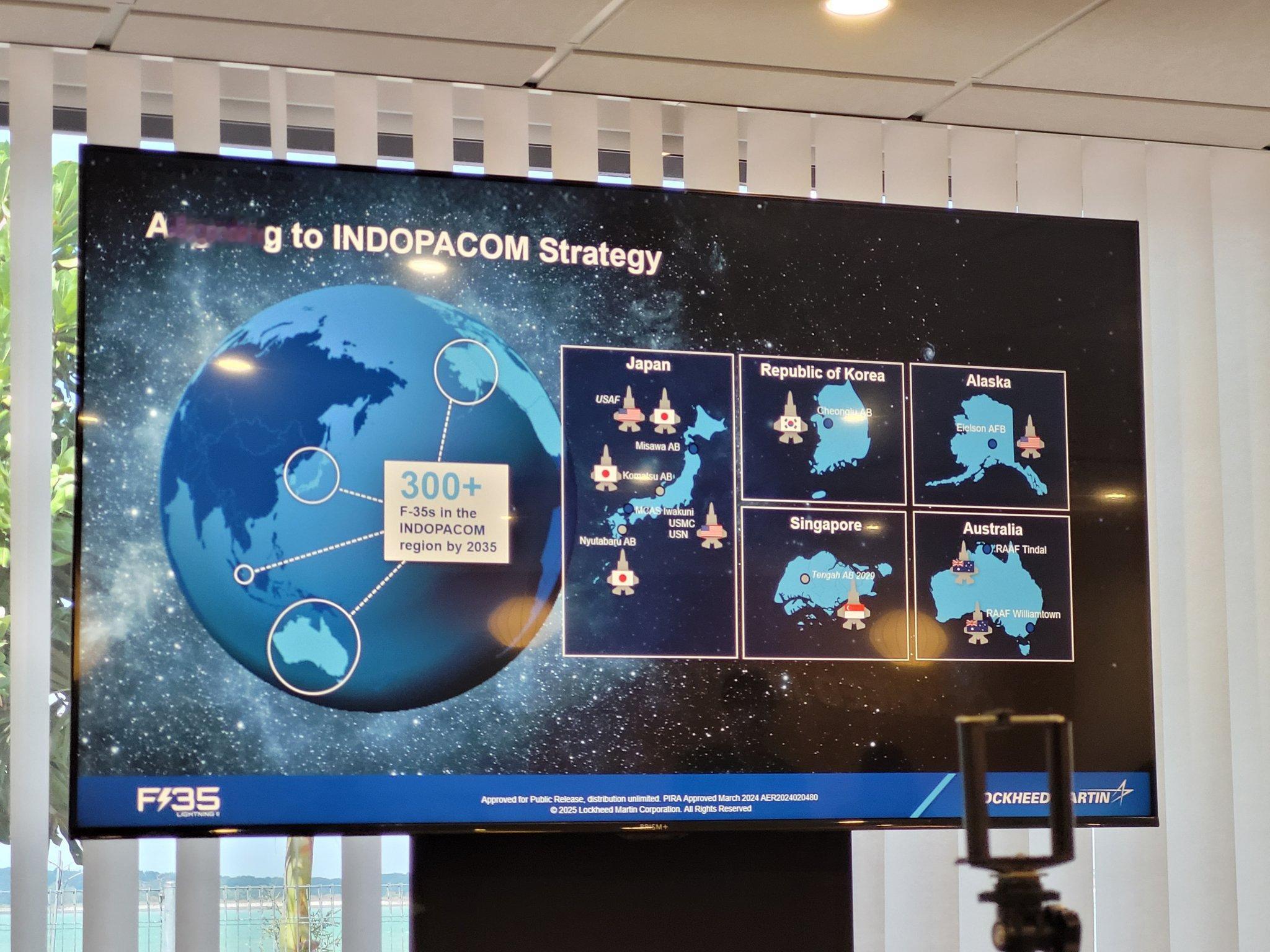 2026新加坡航展 美国洛克希德·马丁公司表示，到 2035 年，印太地区将有 