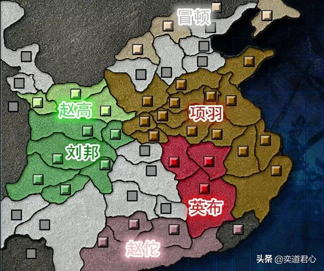楚汉争锋章节势力盘点，九江王英布不是一般三国志9玩家能驾驭的！
项羽本人就是西楚