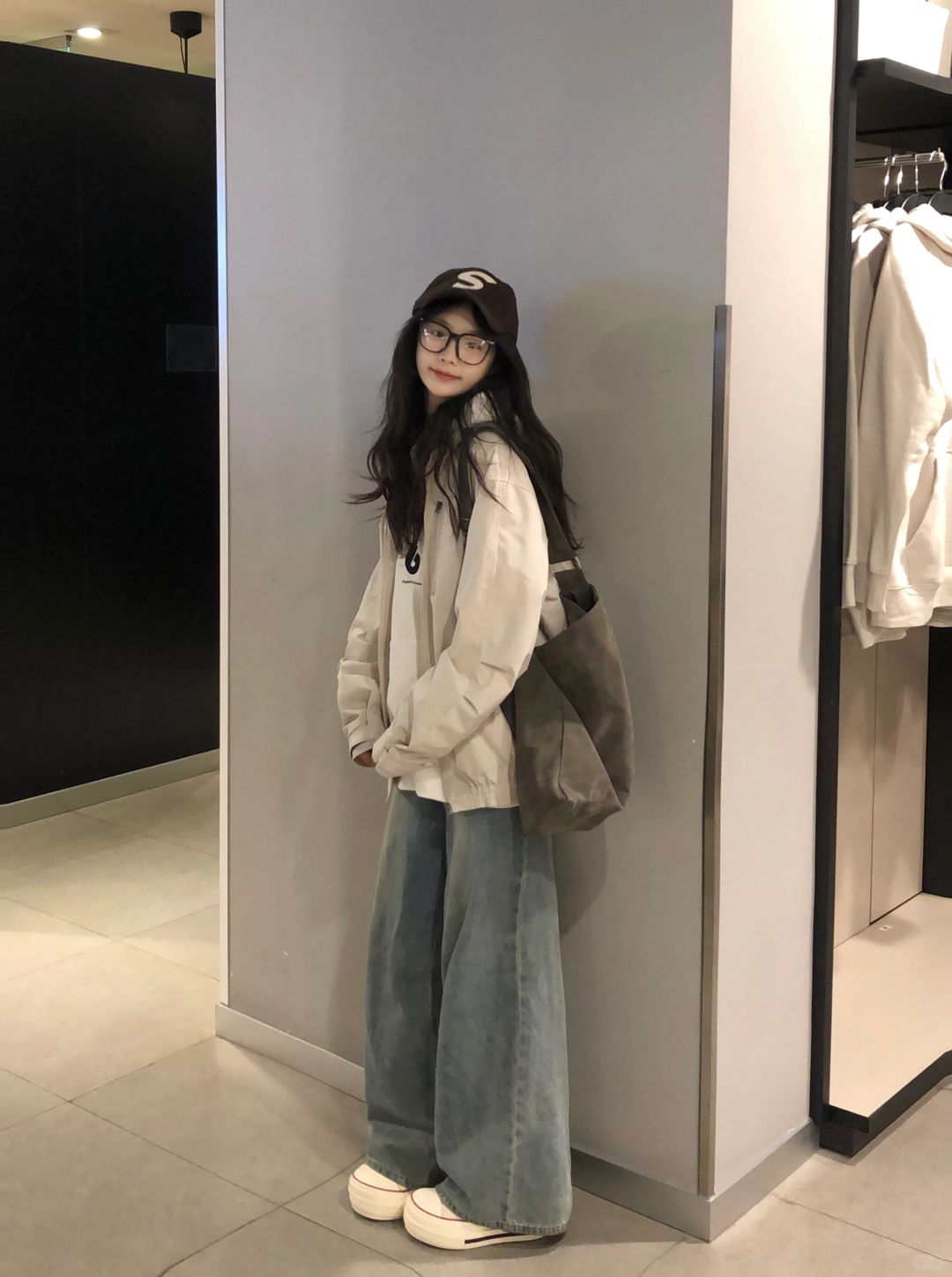 早春的第一件杏色外套好好看！🔒住啦！！！