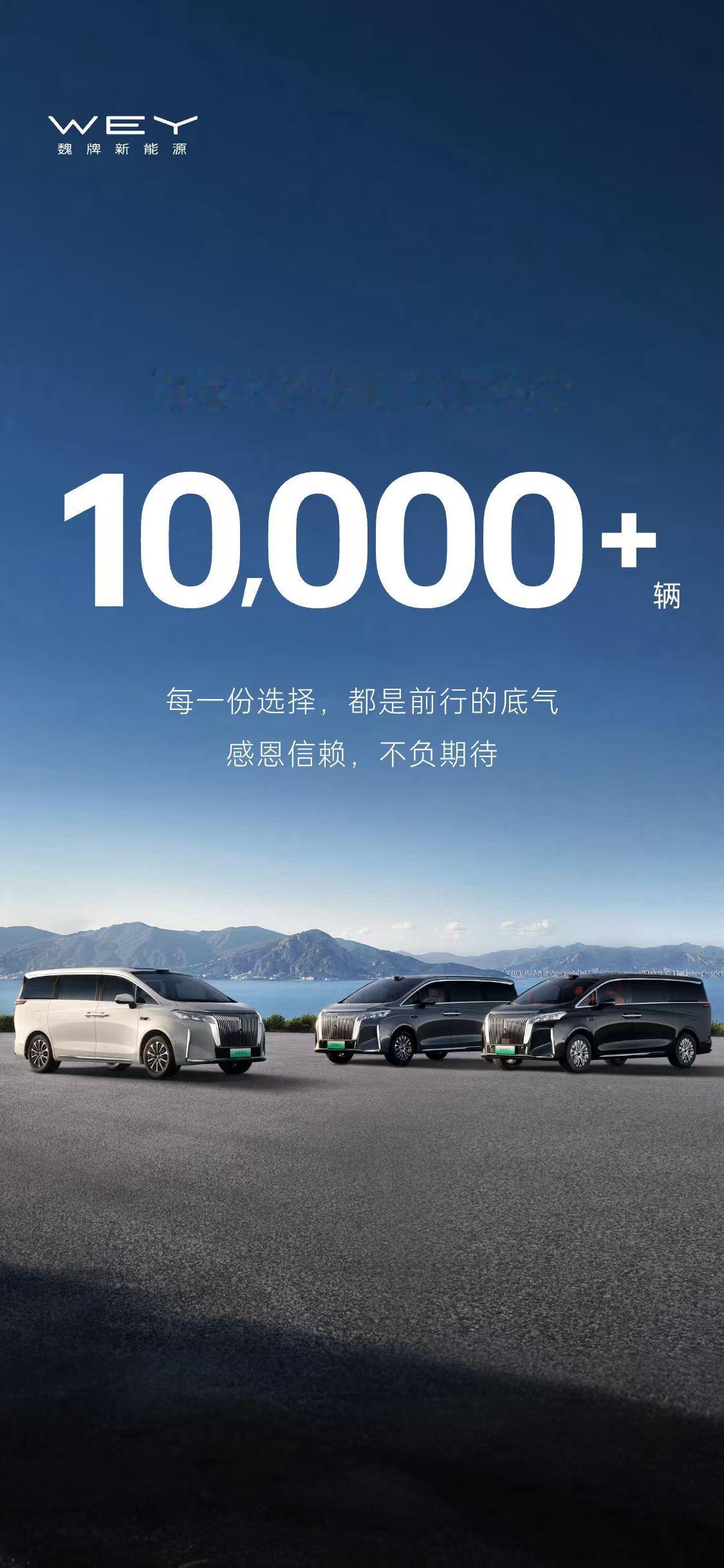 魏牌10月销量12,699辆同比增长96%，创年度新高。魏牌全新高山月销首破10