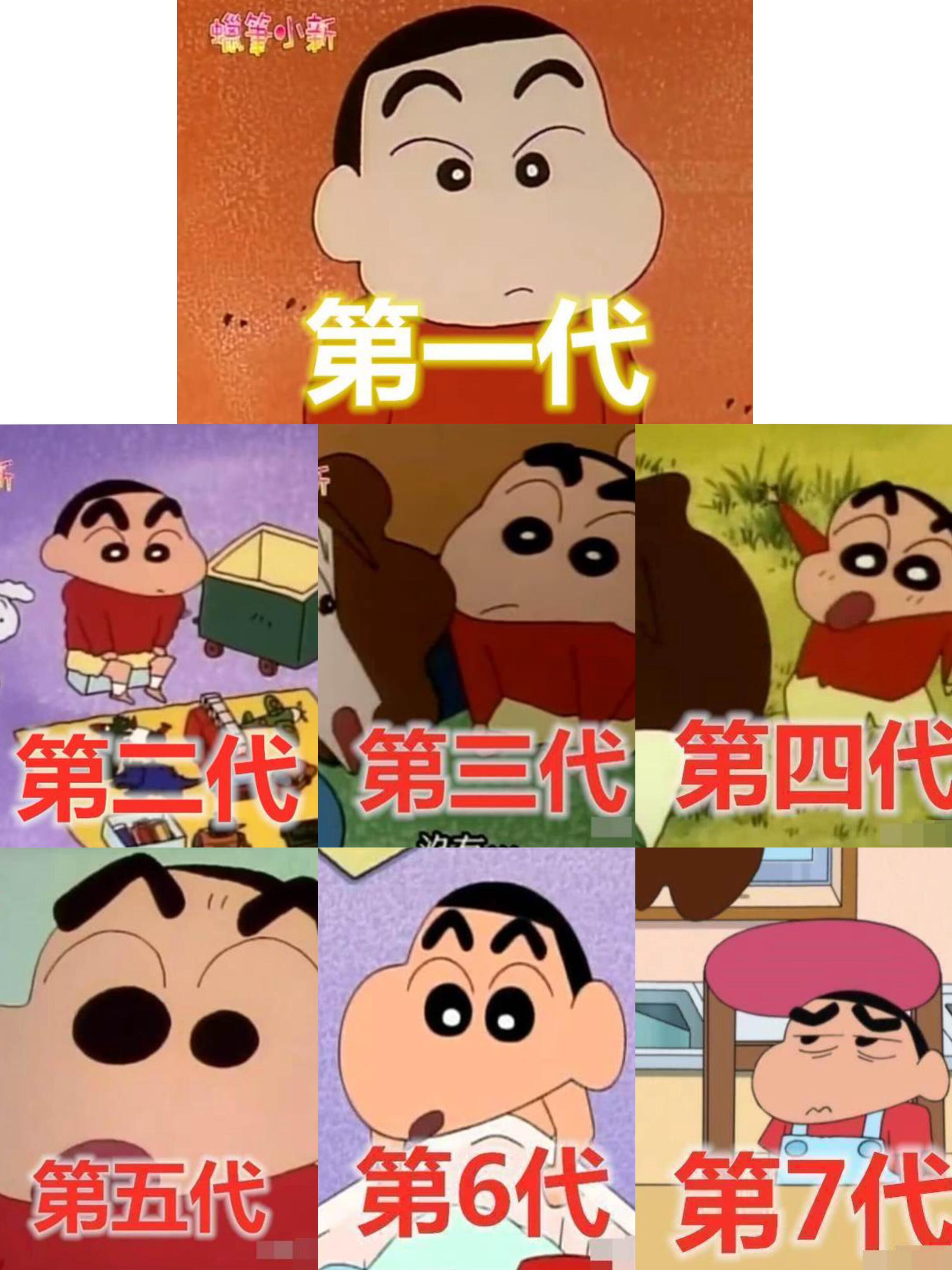 盤點小新的畫風進化史 你們最喜歡哪一代？第一代：最像馬鈴薯頭的造型，呆呆的總是做