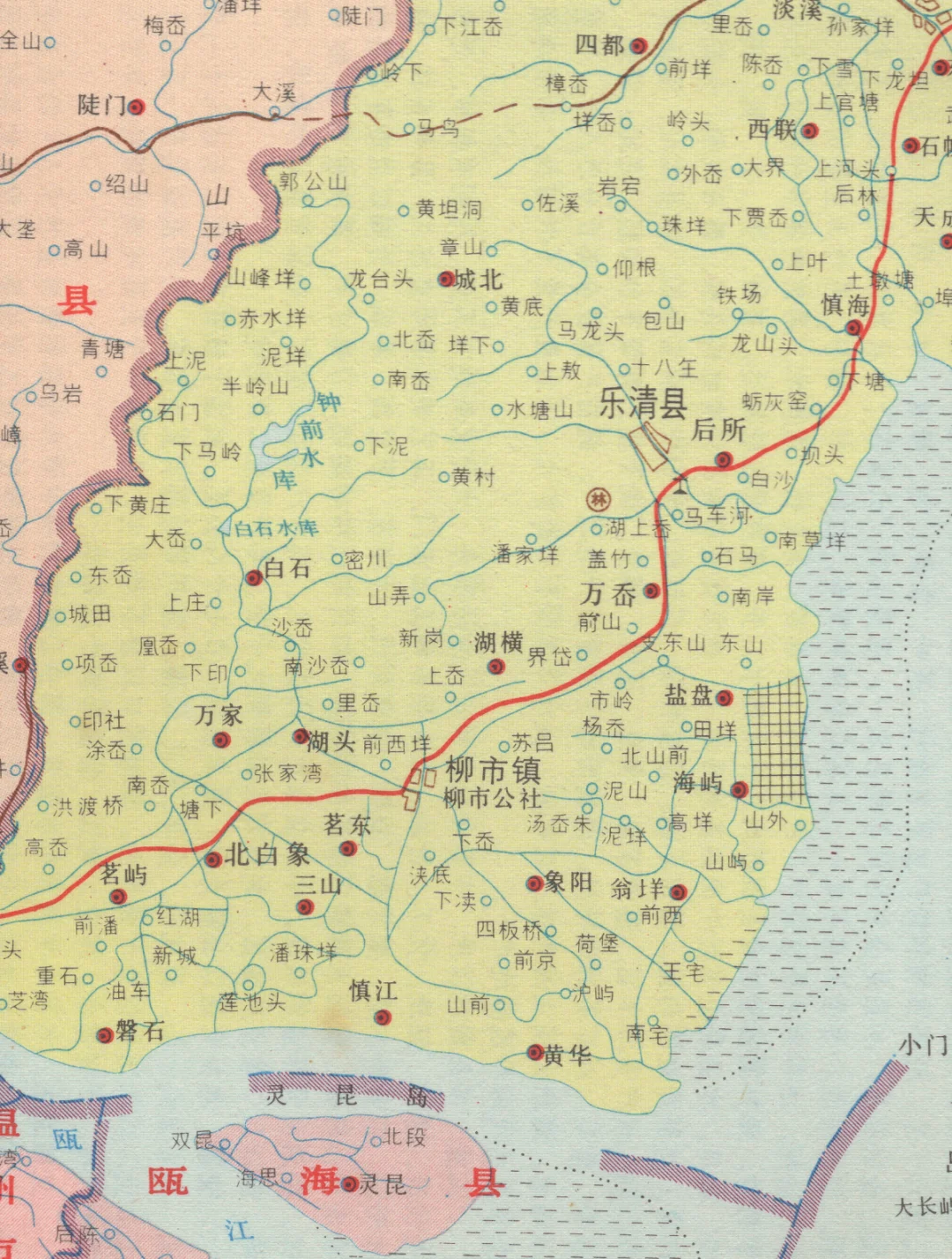 1982年浙江省乐清县地图