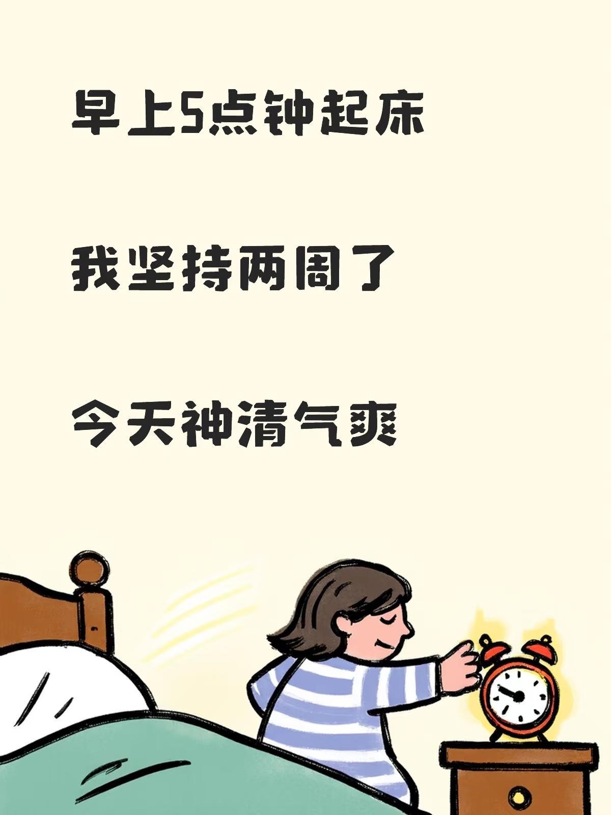 早上5点起床，我已坚持12天，准备再坚持3年。

我是一个典型的瞌睡虫，曾经偶尔