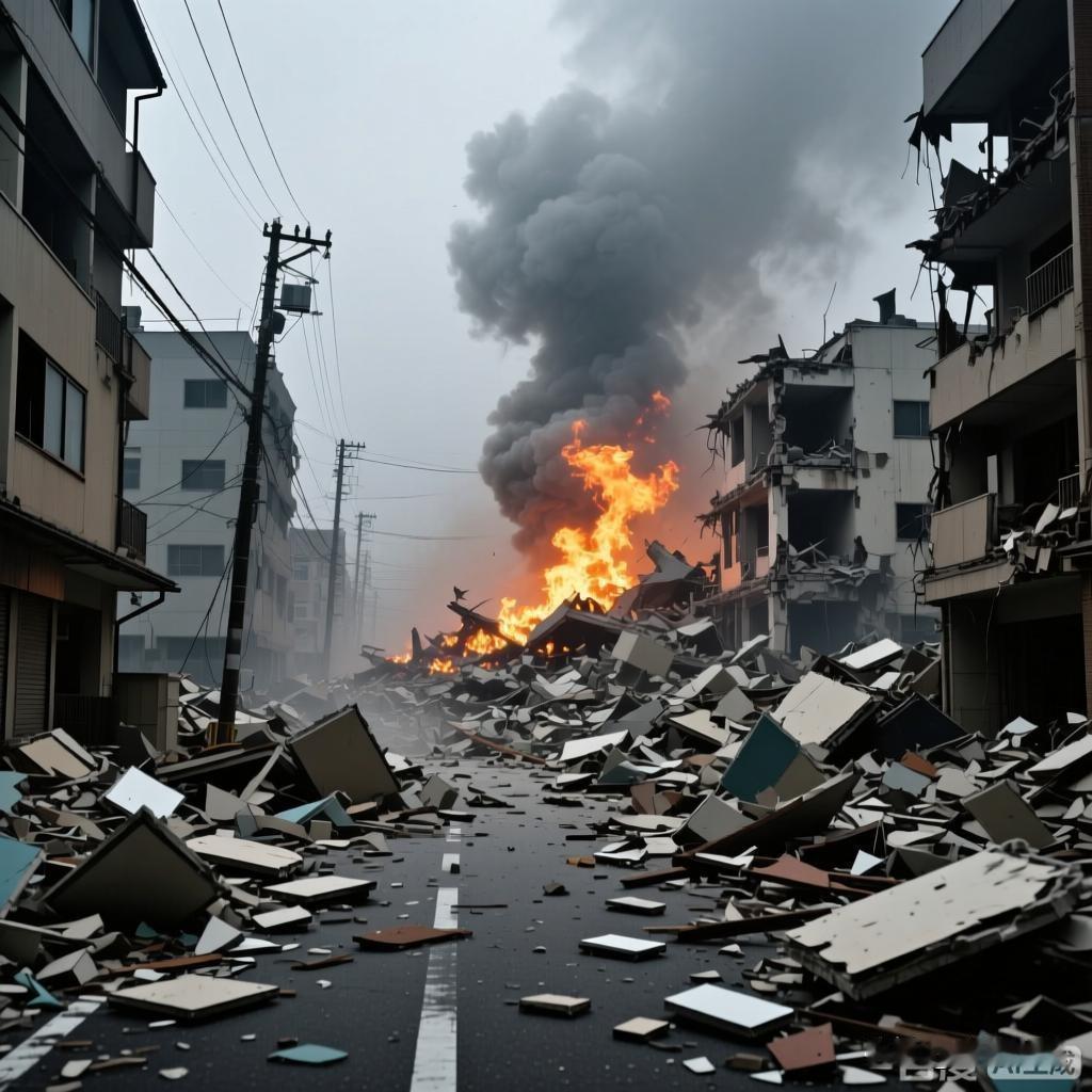 日本发生的7.5级地震，还会引发后续海啸等次生灾害发生。
据报道：日本地震后的城