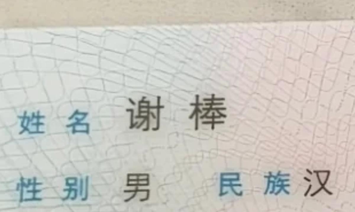 这人姓谢棒，觉得名字太难听了想换一个，你们觉得可以叫谢什么？