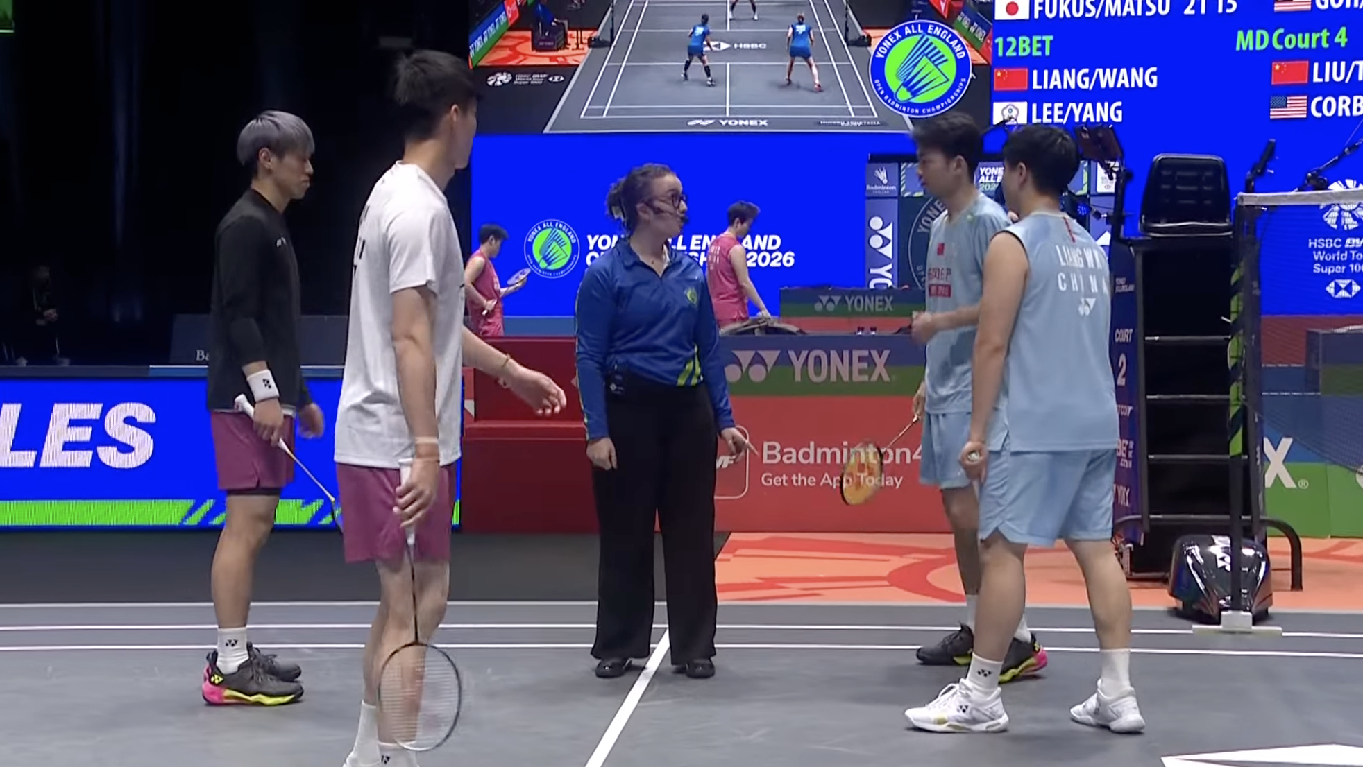 梁伟铿/王昶🇨🇳 vs 李哲辉/杨博轩，比赛马上开始！2026全英羽毛球公开