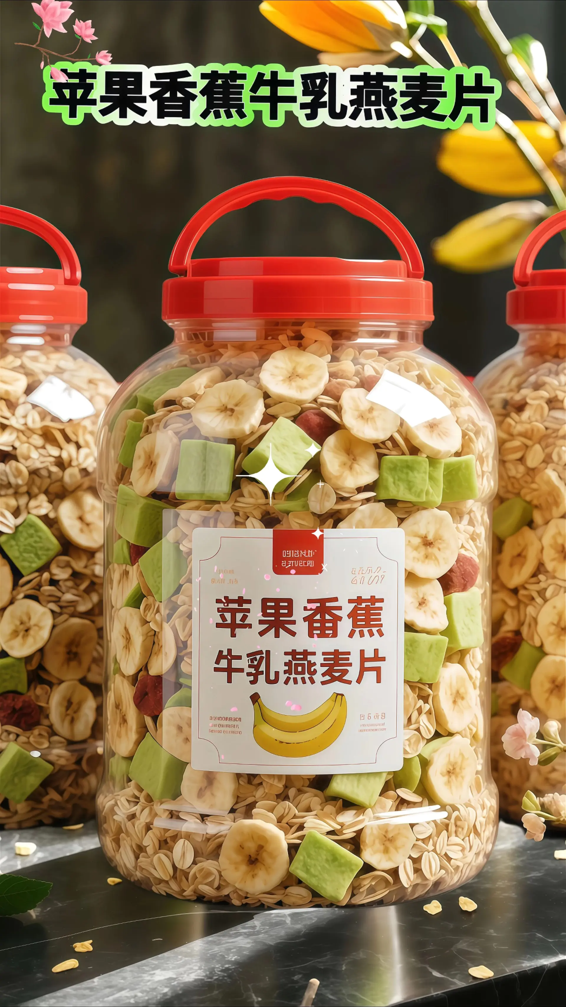 【早安活力，一口香甜——苹果香蕉牛乳燕麦片】  早八人早餐的完美选择！...