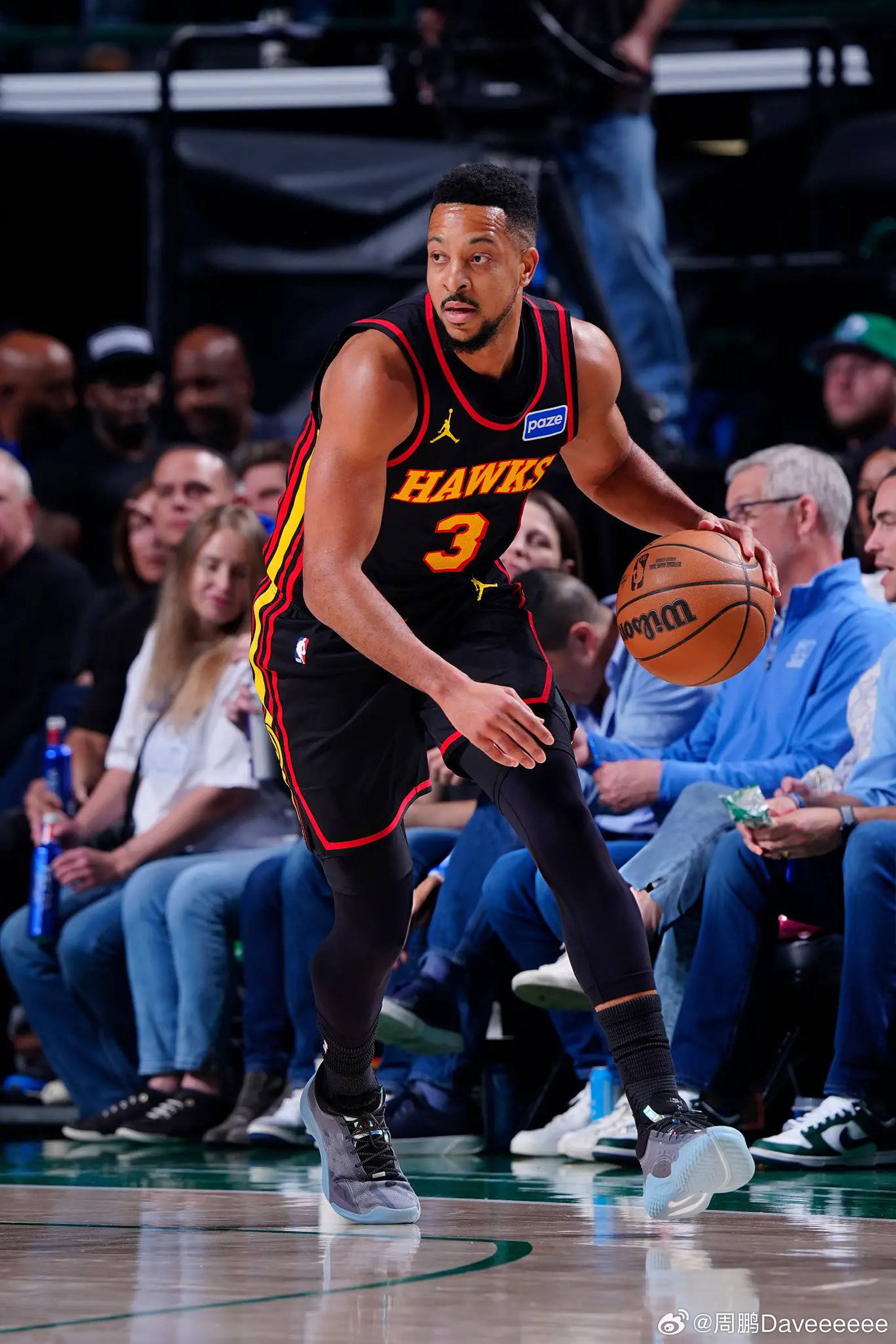 CJ今日上脚了驭帅20 造极14䨻老鹰也迎来了目前联盟现存最长的11连胜对，火箭