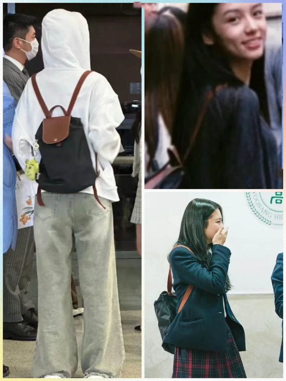 jennie也背了这只周也从大学就背的双肩包