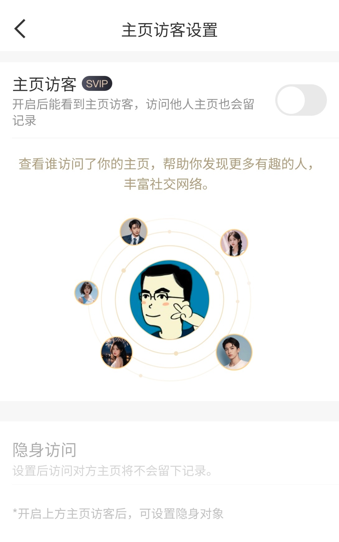 微博访客记录 好无聊的功能，我已经关了，彼此都松弛一点，难道不好吗？ 