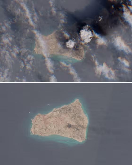 据哥白尼卫星服务机构的最新报道，伊朗锡里岛一处核心石油设施在爆炸发生七天后，现场