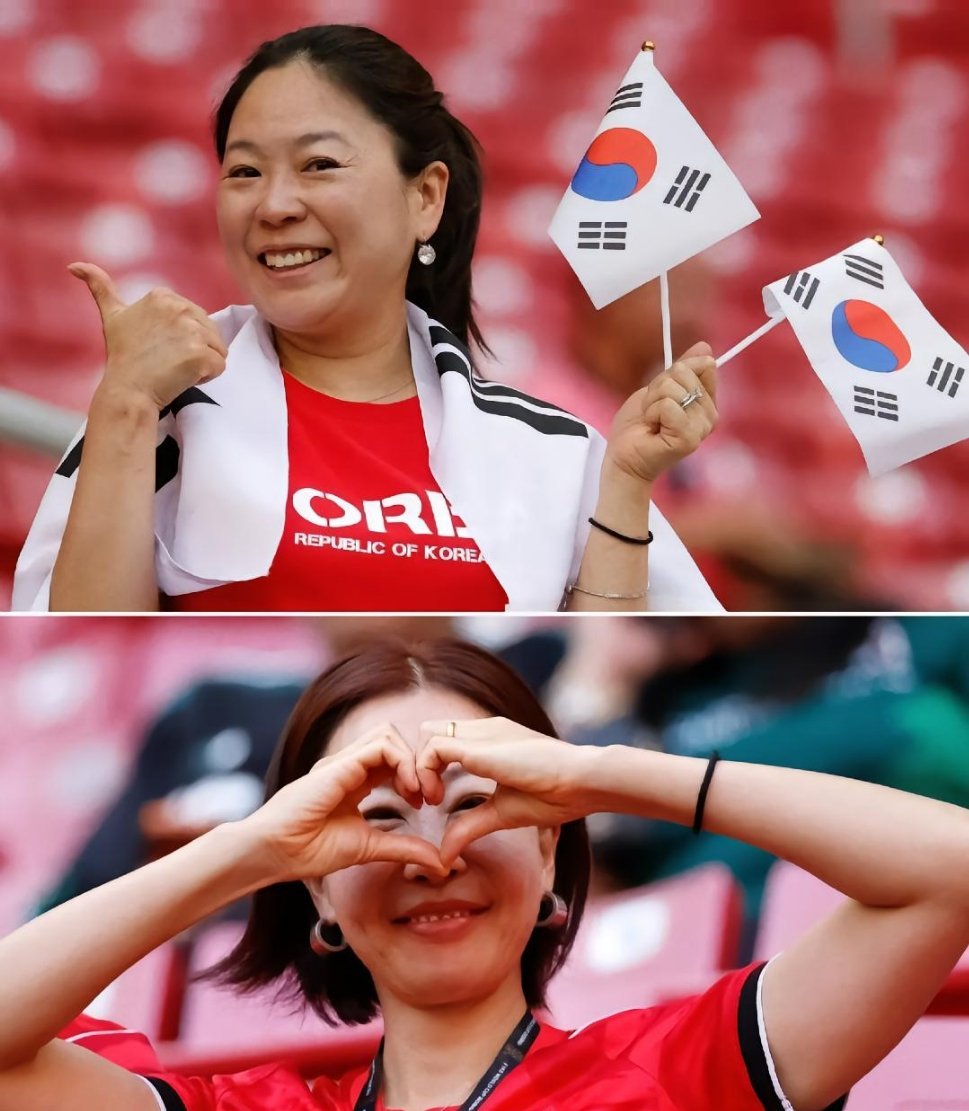 ESPN盘点说韩国有很多美女支持却放出的图片有点年上的感觉，不知道大家还记不记得