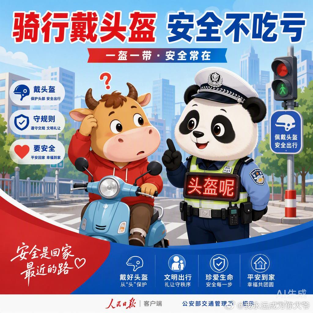 人民日报联合合肥交警这波“盔来”操作，让人心头一紧的并不是那蹭热度的谐音梗，而是