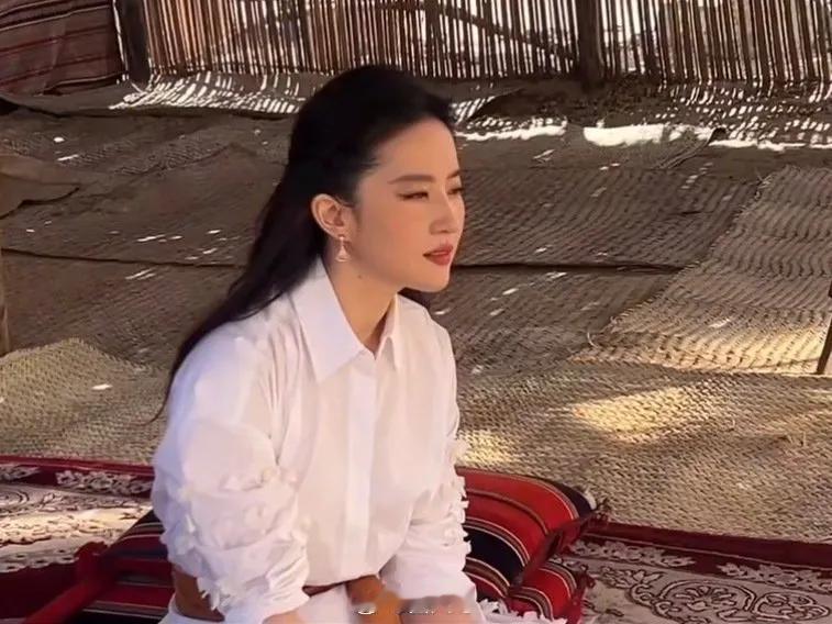 刘亦菲解锁阿布扎比vlog，镜头里她慵懒随性尽显松弛感，举手投足间满是大明星气场