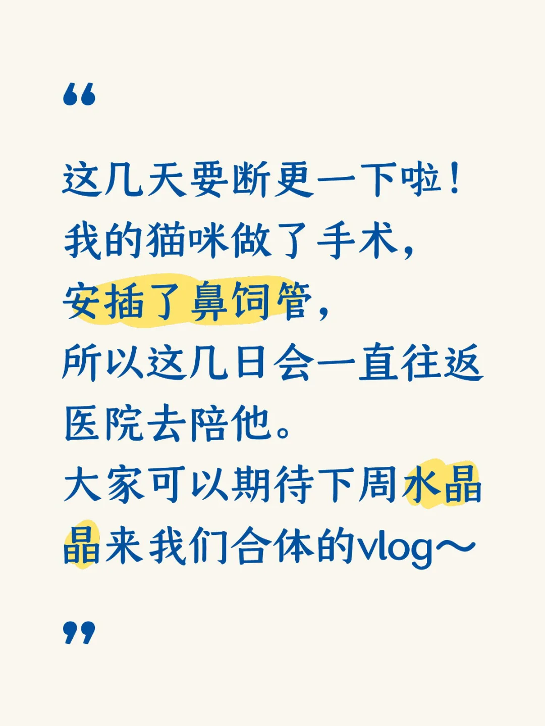 每日vlog要稍微断更下了