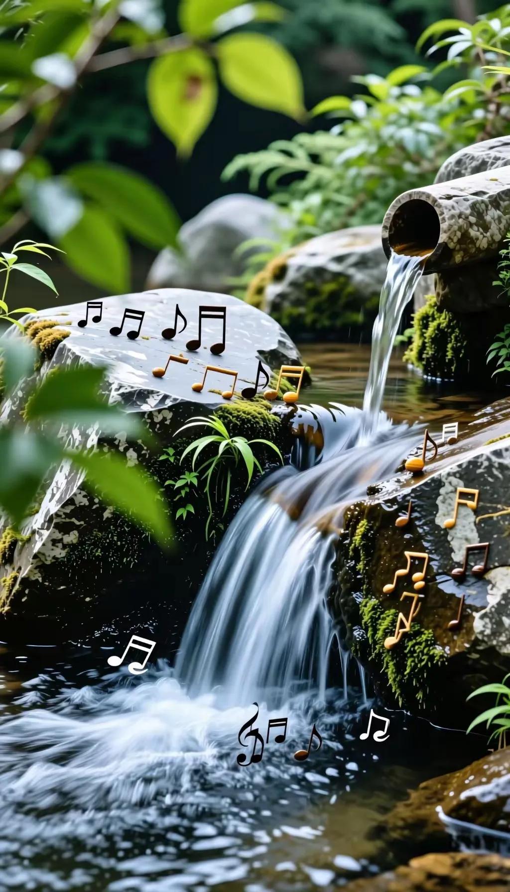 石上泉声轻似梦，
儿亲父母重如山。
横批：《轻似梦与重如山》