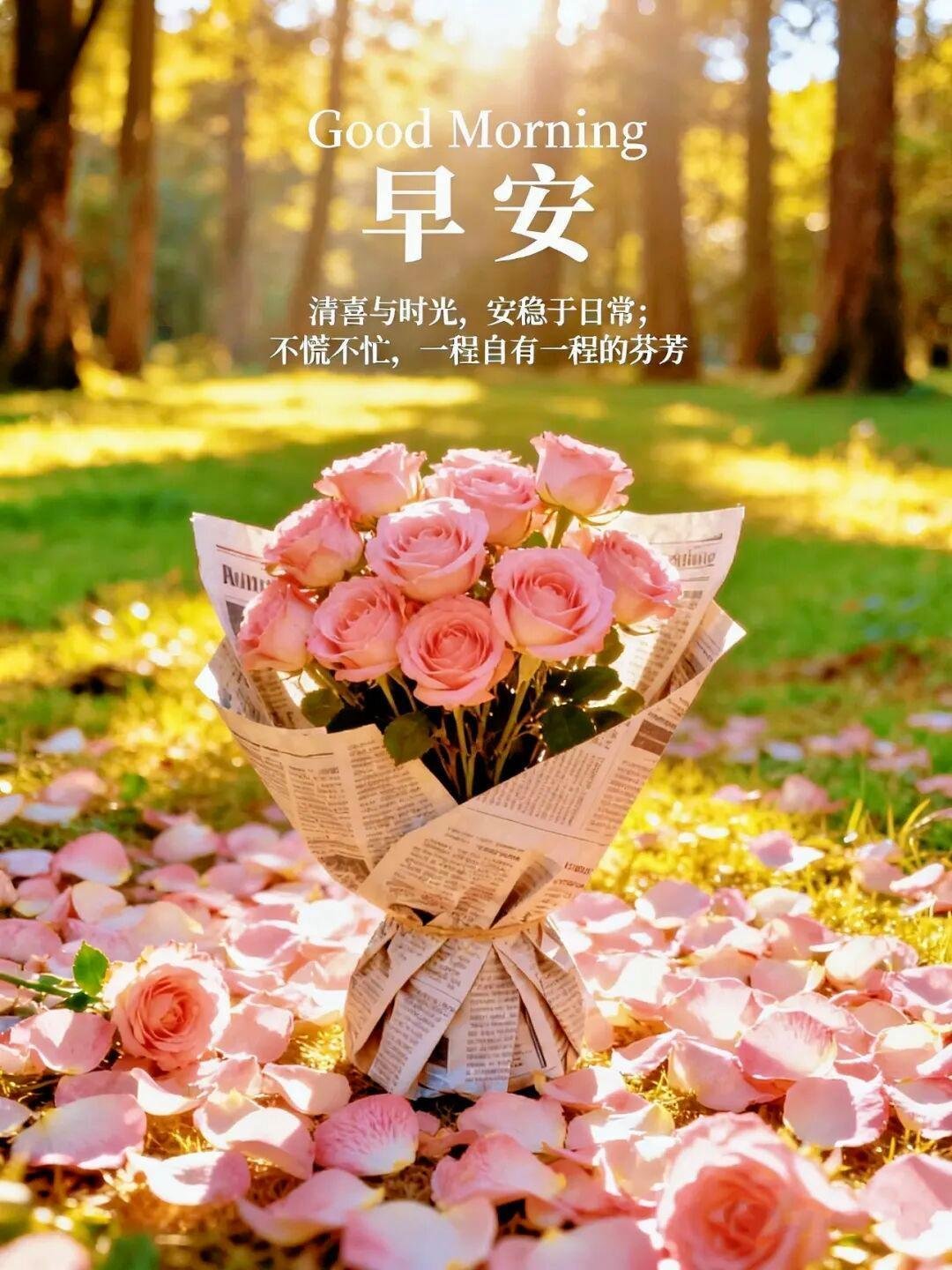 早安 请相信，前路总有光亮，所有坚持，终会让日子回甘。早上好。 